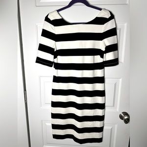 New with tags, black and white striped Banana Republic dress size 6